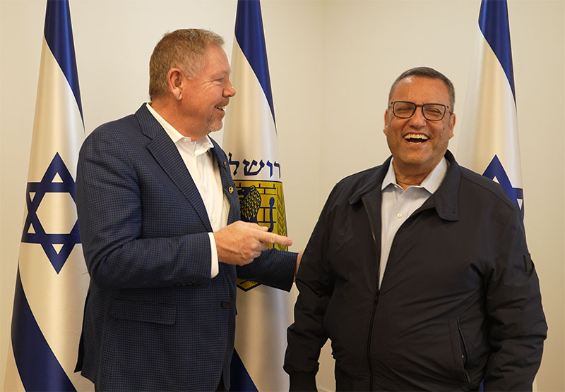 meeting with the mayor of Jerusalem, Moshe Lion